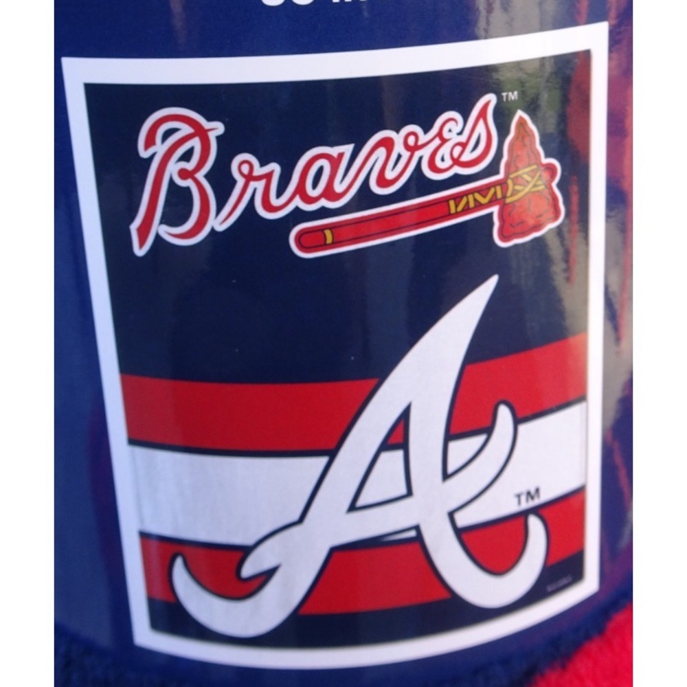 FANATICS Atlanta Braves Blanket. Ultra soft. 50x60. Red, White, Blue‎
